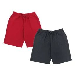 Clothe Funn Pack Of 2 Solid Shorts - Maroon & Anthra Grey-picture-13