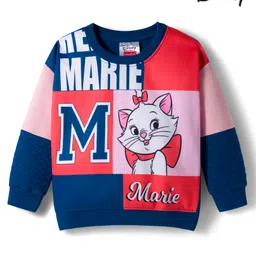 Babyhug Disney Terry Knit Drop Shoulder Full Sleeves Sweatshirt With Marie Graphics - Multicolor-picture-33