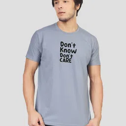 Greylongg Men Typography Printed Raw Edge T-shirt image 1