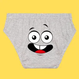 NUSYL Pack Of 5 Monster Emoticons With Sunglasses Printed Briefs - White Red Yellow Grey & Royal Blue image 3