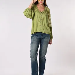 Iti Mandarin Collar Shirt Style Top-picture-20