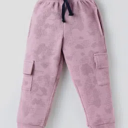 Rikidoos Full Sleeves Textured Sweatshirt With Joggers Set - Onion Pink image 4