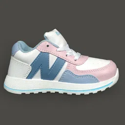 NEW STEPS Colour Blocked & Mesh Detailed With Lace Up Sneakers - Pink image 5