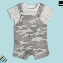 MINIKLUB Boys Grey & White Camouflage T-Shirt with Dungaree-picture-19