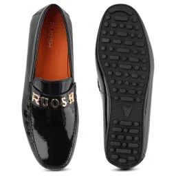 Ruosh Men's Black Casual Loafers image 4