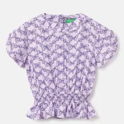 United Colors of Benetton Kids Purple Printed Top-picture-43