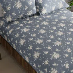 Bianca Envogue Grey Fabric 152 TC 120 GSM Double Size Bedsheet With 2 Pillow Covers image 4