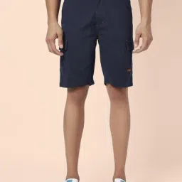 Urban Ranger By Pantaloons Navy Cotton Slim Fit Cargo Shorts-picture-34