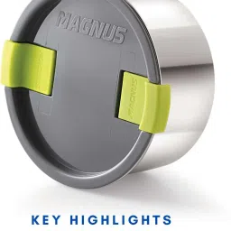 Magnus Grey Stainless Steel Steam Lock Airtight & Leakproof Food Storage Containers - Set of 2 image 4