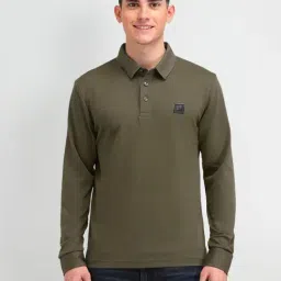 U.S. Polo Assn. Denim Co. Green Cotton Slim Fit Polo T-Shirt-image-33