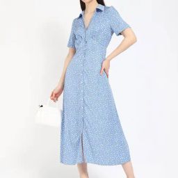 Tommy Hilfiger Womens Blue Regular Fit Dress-picture-3