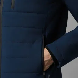 Louis Philippe Sport Mid Navy Regular Fit Quilted Jacket image 4