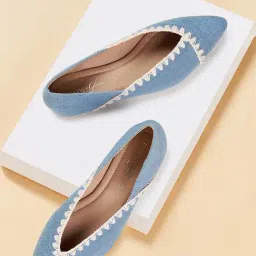 Forever Glam by Pantaloons Women's Blue Flat Ballets-picture-35