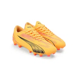 Puma Kids ULTRA PLAY FG/AG Sun Stream Yellow & Black Football Shoes image 4