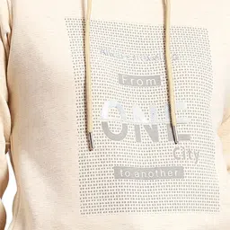 Monte Carlo Beige Graphic Print Hoodie image 4