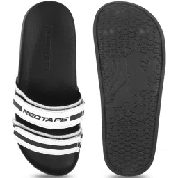 Red Tape Women's Black Slides image 4