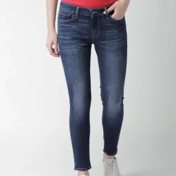 Levi's 711 Blue Cotton Skinny Fit Jeans-picture-41