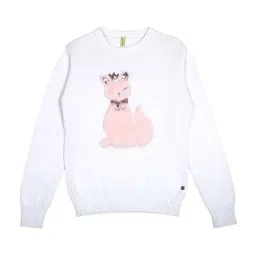 Gini & Jony Kids White Printed Sweater-picture-39
