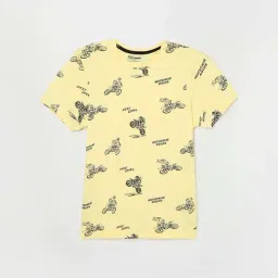 Fame Forever by Lifestyle Kids Yellow Cotton Printed T-Shirt-picture-17