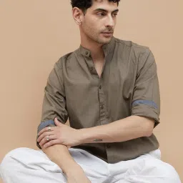 Code By Lifestyle Brown Regular Fit Shirt image 4
