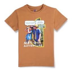 Gini & Jony Kids Brown Digital Print T-Shirt-picture-2