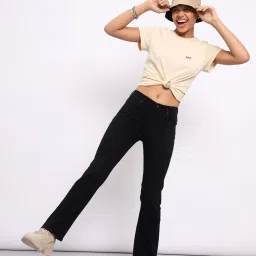 Lee Black Relaxed Fit High Rise Jeans image 4