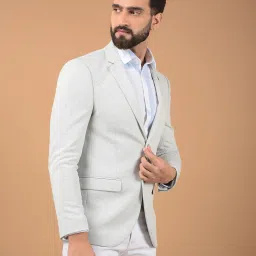 CRIMSOUNE CLUB Grey Regular fit Solid Casual jackets and blazers image 4
