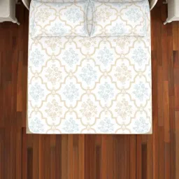 Welspun Abstract Red 150 TC Cotton King Bed Sheet with 2 Pillow Covers image 4