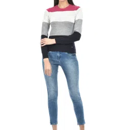 NUMERO UNO Multicolor Color-Block Sweater image 4