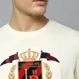 Louis Philippe Light Beige Regular Fit Printed Sweatshirt image 4