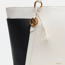 Kazo Off White & Black Large Tote image 5