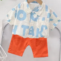 DANGAR Unisex Kids Printed Shirt with Shorts-image-53