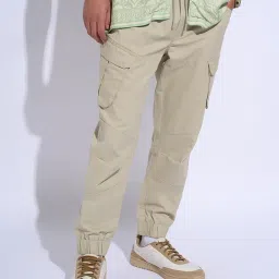 People By Pantaloons White Regular Fit Joggers image 4