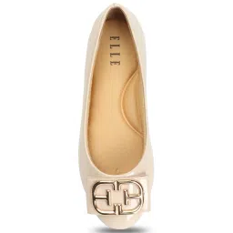 Elle Women's Cream Flat Ballets image 4