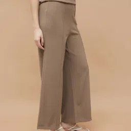 Code By Lifestyle Light Brown Regular Fit Trousers image 3