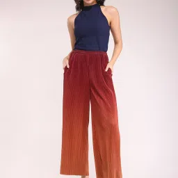 Fablestreet Brown Relaxed Fit Mid Rise Trousers image 4