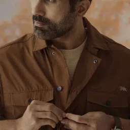 Andamen Brown Relaxed Fit Shirt image 4
