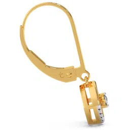 Candere by Kalyan Jewellers Peacock Collection 18k Yellow Gold Diamond Drop Earrings for Women image 4