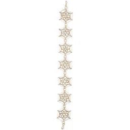 Aatmana Kundan & Pearl Studded White Matha Patti for Women & Girls image 4