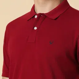 Allen Solly Red Cotton Regular Fit Polo T-Shirt image 5