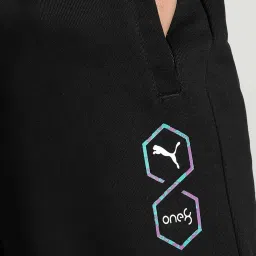 Puma x one8 Black Slim Fit Cotton Trackpants image 4