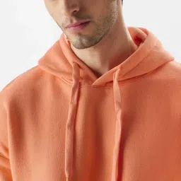 The Souled Store Peach Loose Fit Oversized Hooded Sweatshirt image 4