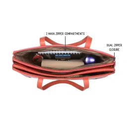 Baggit Red Solid Large Handbag image 4