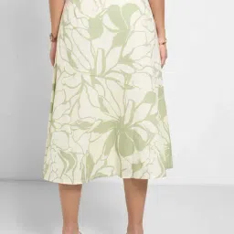 Annabelle by Pantaloons Smoke Green Printed Skirt image 2