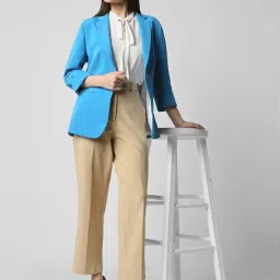 Van Heusen Blue Regular Fit Formal Blazer image 4