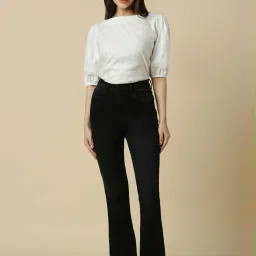 Allen Solly Black Cotton Mid Rise Jeans image 4