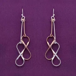 Kai Jewel Sterling Silver Big Infinity Symbol and Dangler Earrings for Women-picture-30