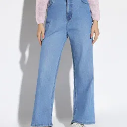 showoffff SHOWOFF Blue Denim Straight Fit Mid Rise Jeans-picture-26