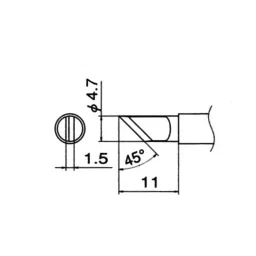 Hakko Soldering Tip T12 Lead Free Solder K Type, T12-KL (10) (Set of 10) image 2