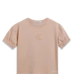 Calvin Klein Jeans Kids Pink Logo Print T-Shirt-picture-7
